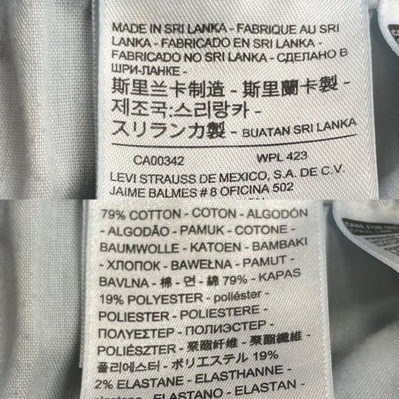 Levi Mid Length Short Womens Sz 28 / 6 Cuffed Hem Red Blank Tab Med Wash - Picture 12 of 12